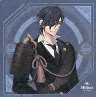 Candela Mitsutada's Original Coaster "Sword Ranmai -ONLINE - Special Buffet - BLACK & WHITE -" Special Drink Order Bonus