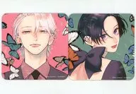 Top of a waterfall Yoi & Ichimura Kohaku Coaster 2-Pack Set "Yokumai no Yoi-no-Tsuki" Monthly Dessert July 2022 & 4 Comic Volume Linked Present to all applicants