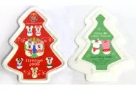 Mickey & minnie Souvenir Plate "Disney Christmas Fantasy 2008" Tokyo Disney Resort 25th Anniversary