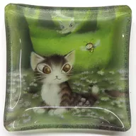 Mori no Sasayaki EV Glass Small Plate #2 "Wachi-Fu-Udo (Wachfield)"