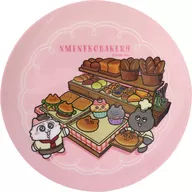 ンめねこ＆うすくろ(ピンク) メラミンプレート 「キャラ福くじ ンめねこ NMENEKOBAKERY」 D賞