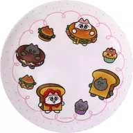ンめねこ＆うすくろ(ホワイト) メラミンプレート 「キャラ福くじ ンめねこ NMENEKOBAKERY」 D賞
