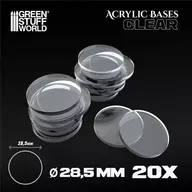 Clear Acrylic Base Round 28.5 mm (20 Sheets) [GSWD-11653]