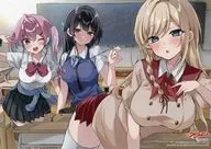 如月・カレン・エミリア＆倉科明日香＆新海エマ(本物のカノジョにしたくなるまで、私で試していいよ。) ペーパーペンシルボード 「月刊コミックアライブ 2025年3月号」 メロンブックス購入特典