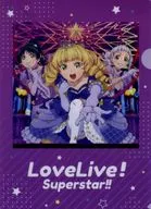 Hazuki Koi & 平安名 Sumire Matsubara & Arashi Sen 砂都 A4 plastic trasparent file folder "Love Live! Super Star! Insertion Song Liella! Nonfiction! / Starlight Prologue Episode 10 Edition" Animate Purchase benefits