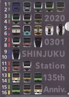 Carpeta de borrado colectiva "JR Shinjuku Station ×NewDays Station 135 th Anniversary Goods First Edition"