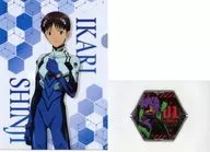 Shinji Ikari A4 plastic trasparent file folder & Sticker Set "Ichiban KUJI Evangelion Eva Pilot Rally!" H Prize