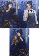 98. Fukushima Mitsutada A4 Clear File Set (3 paquetes) "Katana Ranbu -ONLINE -"