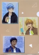 Tetsuya Kuroko & Ryota Kise & Daiki Seiho A4 plastic trasparent file folder "Kuroko's BASKETBALL Character Pop Store - oneday in the afternoon -"