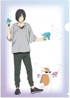 Illustration A4 plastic trasparent file folder "Natsume's BOOK of FRIENDS" by Shizuji Matoba & Nyanko-sensei (Soap bubble ver.)