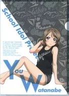Yao Watanabe (versión negra) A4 clear file "Love Live! Sunshine! × R4G"
