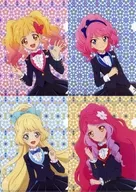 Yume & Lola & Hime & ElsA A4 Clear File Set (4-Sheet Set) "Aikatsu Stars!! Thanksgiving We are STARS"