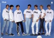 BTS A4 plastic trasparent file folder "FILA×BTS" Target Products Purchase benefits