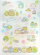 Assortment (Chiri-Bame) Original Fluffy A5 plastic trasparent file folder "Matsuya Foods × Sumikko Gurashi" Target Menu Order Special