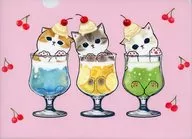 Soda with Vanilla Ice Cream A4 plastic trasparent file folder "mofusand"