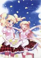 Ilustração colorida de 3 volumes (tamanho real) / Página em preto-e-branco A4 Ilustração em quadrinhos Clearfile "Kiniro Mosaic Thank you! exposição" limitada ao local de yokohama