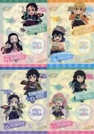 4-Type Set 3-Fold plastic trasparent file folder "Demon Slayer: Kimetsu no Yaiba x Skylark Group" All focus on the taste! Lots of delicious food! The 2nd campaign target menu order privilege