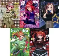 All 5-Type Set A4 plastic trasparent file folder "The Quintessential Quintuplets to Heisei Retro Style - Animega × Sofmap Advanced Sales Fair" Target Purchase benefits