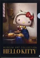 Women's A4 plastic trasparent file folder pouring Hello Kitty milk "Hello Kitty Museum Art Collection 2nd installment"