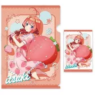 5. Satsuki Nakano Strawberry Room Wear A4 plastic trasparent file folder & Sticker Set "The Quintessential Quintuplets ∽」"