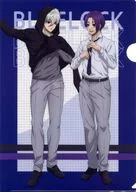 [Single Item] A4 plastic trasparent file folder "Blu-ray Theater Version Bluelock -EPISODE calm sea - Special Limited Edition" with illustration by Seshiro calm sea & Reo Mikage "Animate Purchase benefits
