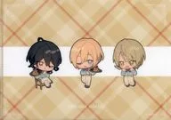 Sakuma 0 & Tenshoin Hidenori Kuramoto & Shiratori 藍良 Drawing Visual A5 mini plastic trasparent file folder "Ensemble Stars! ENSEMBLE HOLIDAY! ×animatecafe"