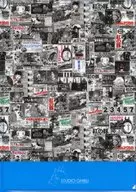 Newspaper Article Pattern (Blue) A4 plastic trasparent file folder "Ghibli Expo ~ From Nausicaa to Marnie ~"