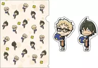 [New] Fireflies Tsukishima & Tadashi Yamaguchi A4 plastic trasparent file folder & Sticker Set "Haikyu!"