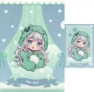 Apricot Door Yuge A4 plastic trasparent file folder + postcard "Virtual YouTuber Nana Shiinku ×GiGO Campaign ~ Good night. Fluffy girls ~" target crane game play bonus