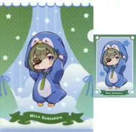 Miko Sekishiro A4 clear file + postcard "Virtual YouTuber Na Shininku ×GiGO campaign ~ Good Night. Fluffy girls ~" Target Crane Game Play special benefits