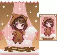 Izumi Yuhara A4 plastic trasparent file folder + postcard "Virtual YouTuber Nana-Shiinku ×GiGO Campaign ~ Good night. Fluffy girls ~" target crane game play bonus