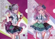 猫又おかゆ＆姫森ルーナ A5クリアファイル(ホロマート衣装)2枚セット 「バーチャルYouTuber ホロライブ×ファミリーマート 第4弾 オリジナルアクリルスタンドセット(ホロマート衣装)」 ファミペイWEB限定 購入特典