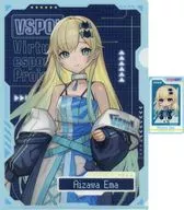 藍沢エマ A4クリアファイル+クリアしおりセット 「バーチャルYouTuber ぶいすぽっ!×GiGO キャンペーン第3弾 ～CYBER GAMING MODE～」 クレーンゲームプレイ特典 第2弾