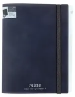 ゴムバンド付きクリアファイル5P＋F mitte マットブラック