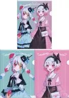 桜羽エマ＆城ケ崎ノア A4クリアファイル3種セット ガーリーファッションver. 「魔法少女ノ魔女裁判×BOOKOFFコラボ」
