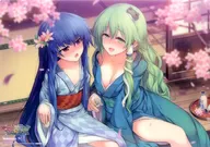 Hinanai Amako & 東風谷 Sanae B4 Desk Mat "PS4/Switch Soft Magical Wonderland Lotus Labyrinth-Limited Edition" Melon Books Purchase benefits
