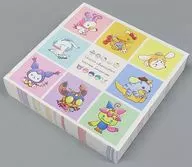 Assembly block memo pad evolution design ver. "Sanrio Character Connector x DIGIMON ADVENTURE" premium shop limited
