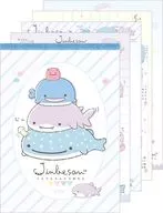 じんべえさんとさめさんテーマ(縁ブルー) メモパッド 「じんべえさん」
