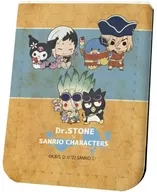 01. Design A (Mini Character) レザーフセンブック "Dr. STONE× Sanrio Character Connectors"
