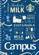 ホリデー2022 スターバックス キャンパスリングノート ネイビー 「スターバックスコーヒー」