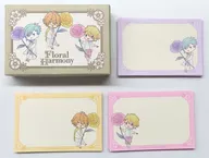 美风蓝&四之宫那月&来栖翔放入盒子的迷你小便条SET Floral Harmony Chibi角色Ver."歌之☆王子殿下♪♪"SHINING STORE2024商品