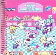 ピンク スーパーマーケットなスクエアリングノート 「ちいかわ なんか小さくてかわいいやつ×サンリオキャラクターズ」