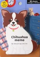アニマルダイカットメモ チワワ