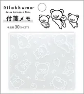 B柄 MONO CHROME 付箋メモ 「リラックマ」