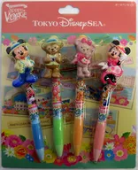 Mickey & Duffy & Xerez May & Minnie Friction Ball Pen Set (4 pcs set) "Mickey & Duffy Spring ヴォヤッジ 2014" Tokyo DisneySea Limited