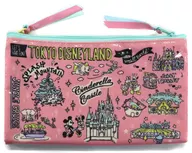Set (Map Pattern) Pen Case "Disney" tóquio Disney Resort Limited