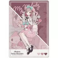 02. My Melody (drawing) Character Clear Case "Akakura x Sanrio Character Connectors"
