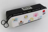 Turn Open Pen小包黑色×白色