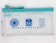 The Sightseeing Train Clear Pen Case Light Blue "Wakasa Railway ×kept"