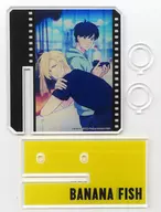 Ash Lynx & Okumura Eiji (deck de observação) stand de fotos acrílico "BANANA FISH× Karaoke no Tetsujin"